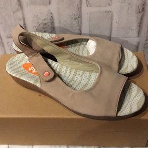 COPY - Softinos by Fly London Sandals in taupe size 6.5. Slight wedge. NIB. Tau…